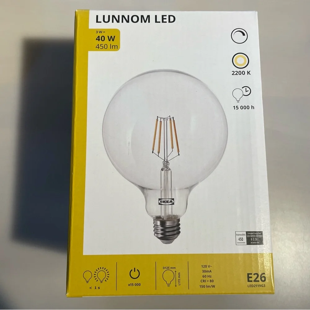 IKEA LUNNOM LED Bulbs - set of 6 across three sizes - item “last chance to buy”